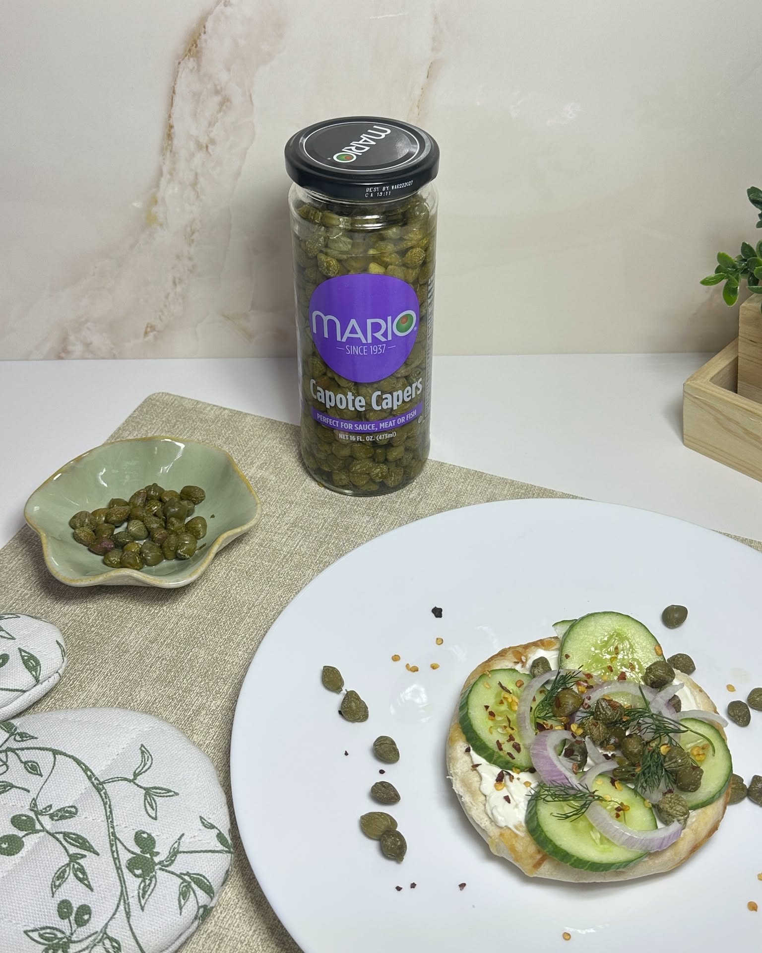 A pop of flavor, a sprinkle of magic✨
Mario Capote Capers make any bite feel extra special💚Who’s topping their bagel with these?#mariofoods #delicious #fall #capers #bagel
