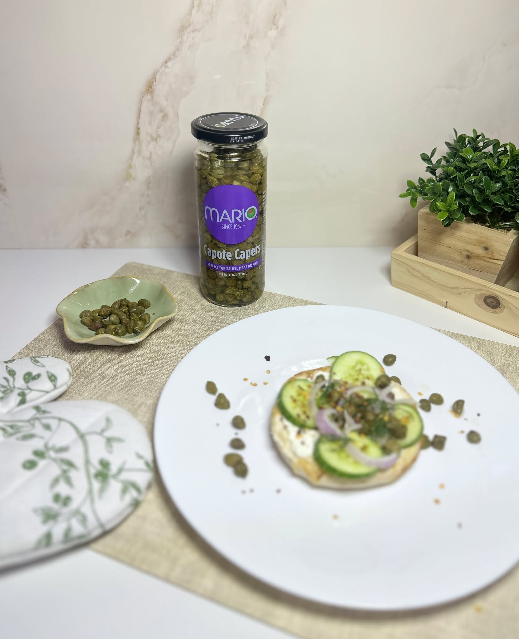 Fresh textures, clean flavors, and that perfect finishing touch ✨
With Mario Capote Capers, every bite gets a bold pop that keeps things balanced and bright🫒Small ingredient. Big impact💜#MarioFoods #Capers #Ig #delicious