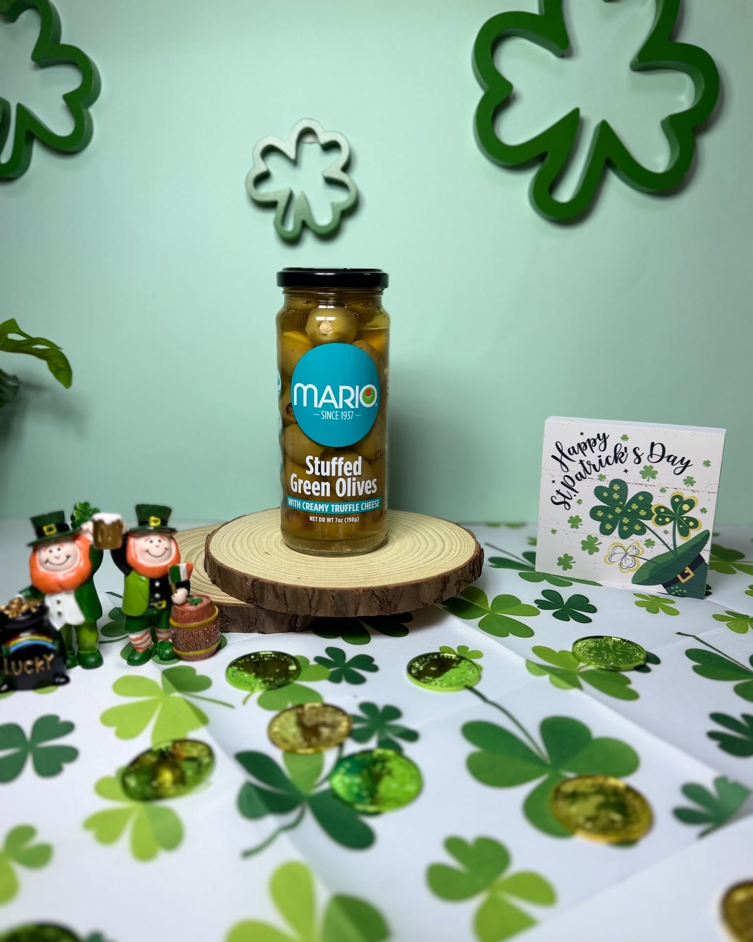 Add a touch of luck to your celebration with irresistible olives, delicious recipes, and unforgettable flavor moments🍀Celebrate St. Patrick’s Day with Mario olives💚✨#Mariofoods #GreenOlives #stpatricksday #Celebrate #Flavor