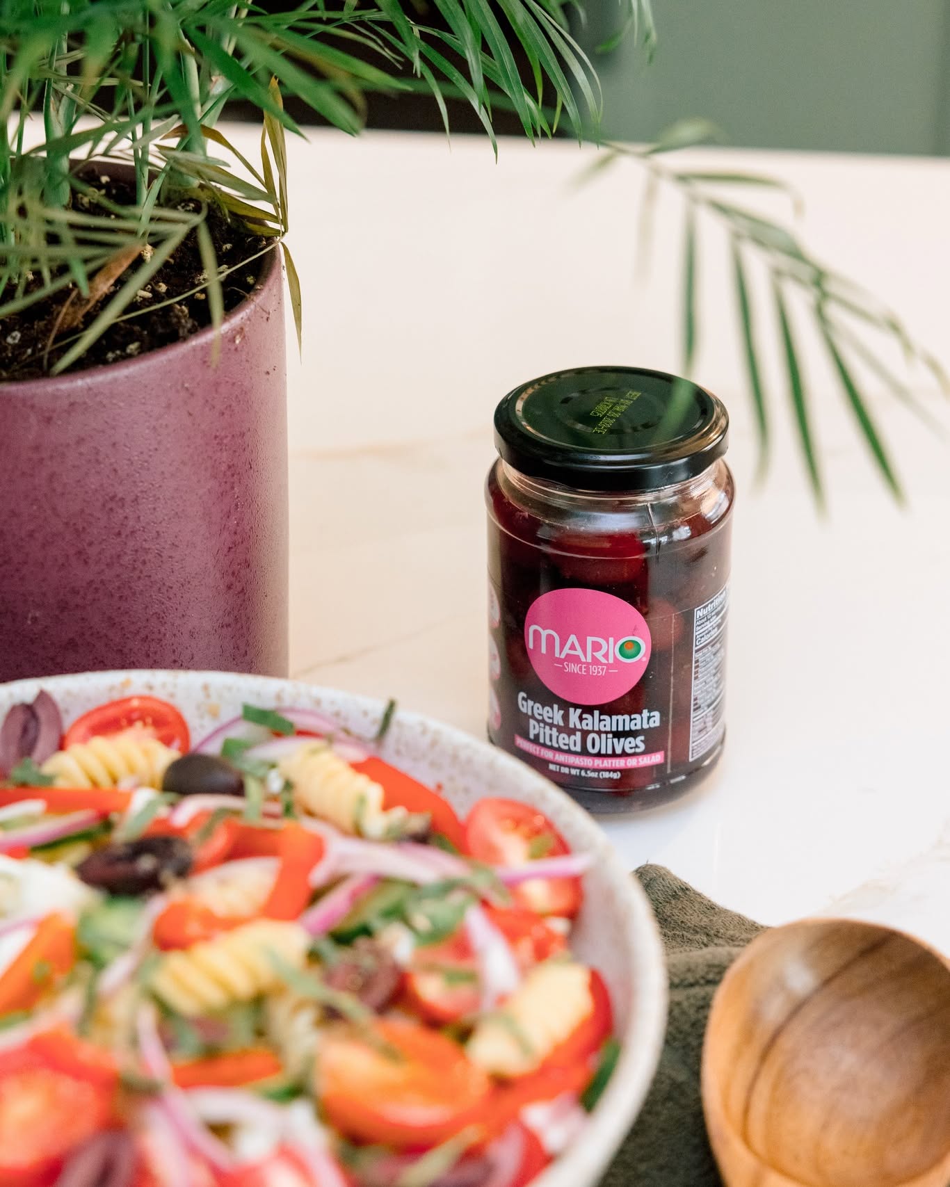 A bowl full of color deserves a burst of Mediterranean flavor. Mario Greek Kalamata Olives make every bite unforgettable💜Crisp veggies, bold Kalamata olives, and simple ingredients. That's how fresh should taste🫒#Mariofoods #olives #kalamata #salads #bowls