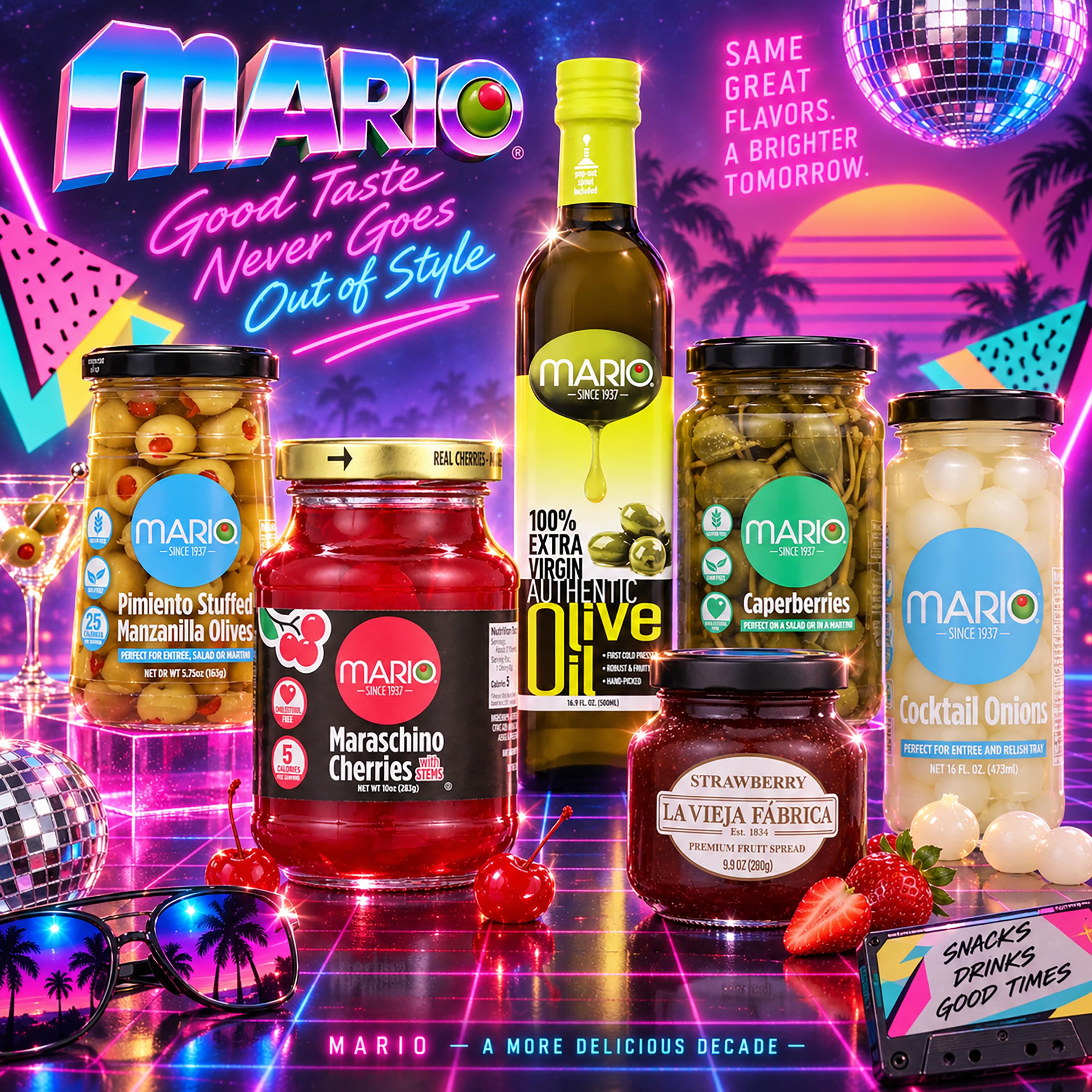 Our family in the ’80s 😎✨
Good taste never goes out of style!#Mariofoods #80s #trendy #nostalgia #olives