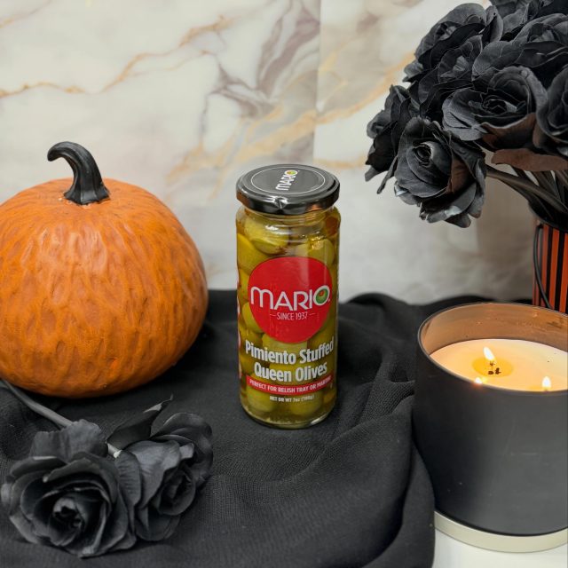 Halloween is creeping into the Mario kitchen🎃
Mario Pimiento Stuffed Queen Olives are getting into the spooky spirit with a Halloween inspired setup!

How are you celebrating this spooky season?👻

#MarioFoods #Halloween #StuffedOlives #spookyseason