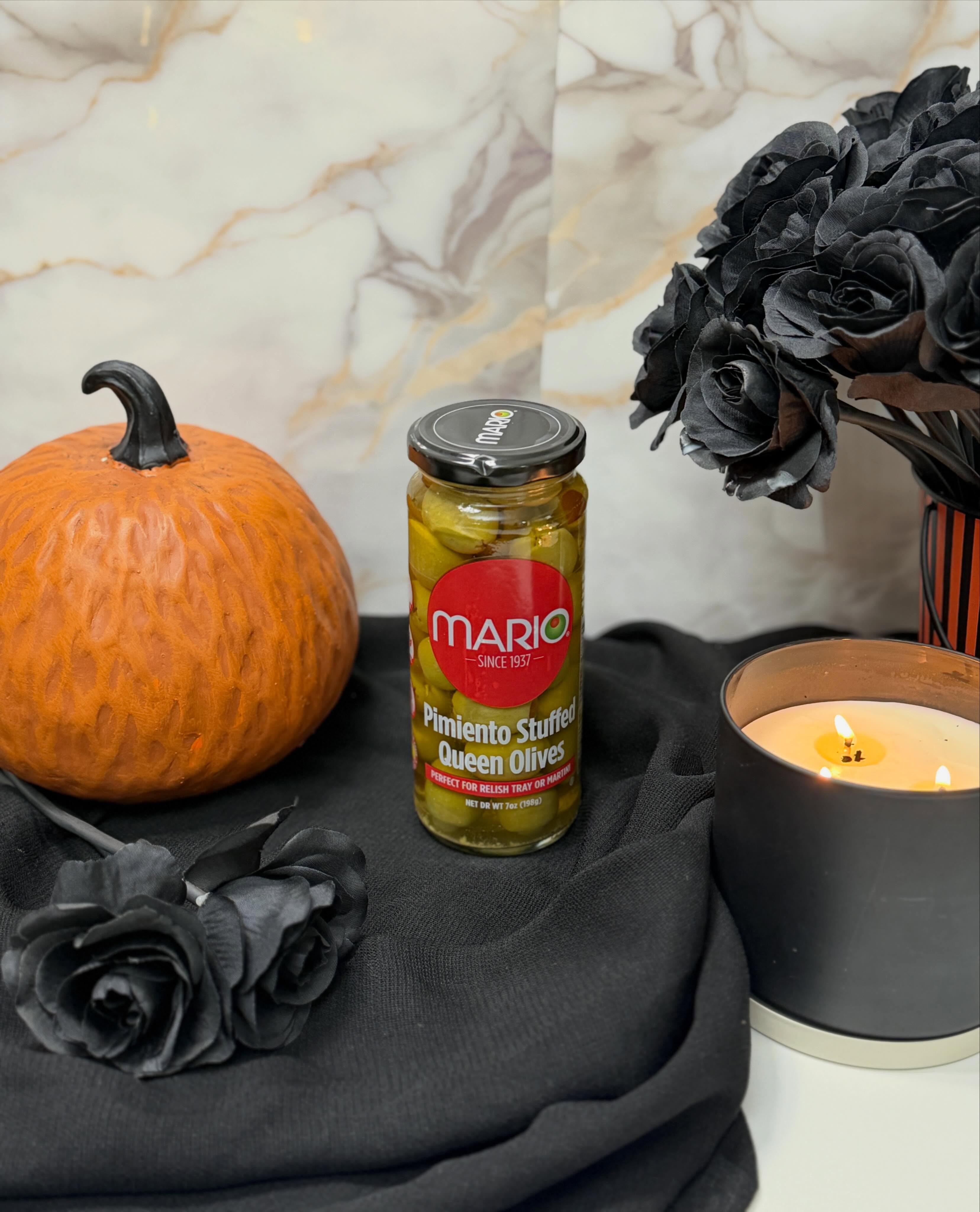 Halloween is creeping into the Mario kitchen🎃
Mario Pimiento Stuffed Queen Olives are getting into the spooky spirit with a Halloween inspired setup!

How are you celebrating this spooky season?👻

#MarioFoods #Halloween #StuffedOlives #spookyseason