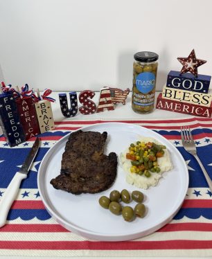 stuffed olives with stake